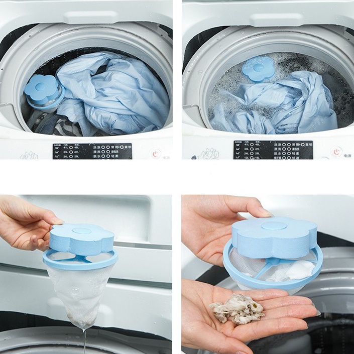 Phao lọc cặn máy giặt GADO túi lưới gom giấy vụn giúp quần áo sạch sẽ không bám bụi