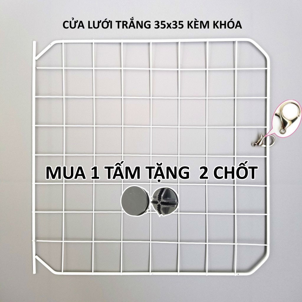 [TẶNG 2 CHỐT] BÁN LẺ CỬA CHUỒNG CHÓ, MÈO Ô VUÔNG CÓ SẴN 2 MÀU ĐEN, TRẮNG, ĐỦ KÍCH THƯỚC. DÙNG CHO CHUỒNG QUÂY