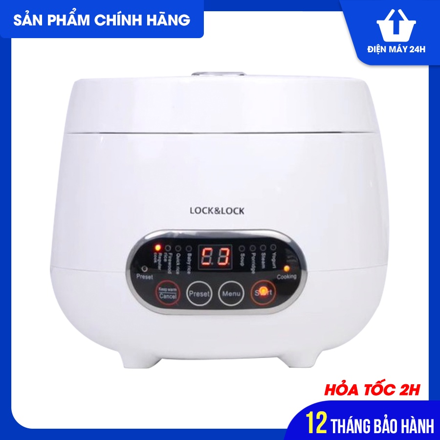 Nồi Cơm Điện Mini đa năng 0.8 lít Lock&amp;Lock EJR326 - Hàng Chính hãng