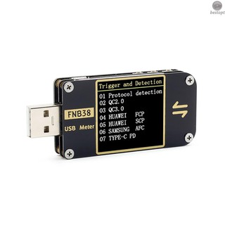 B&O FNB38 Current and Voltage Meter USB Tester QC4+PD3.0 2.0 PPS Fast Charging Protocol Capacity Test