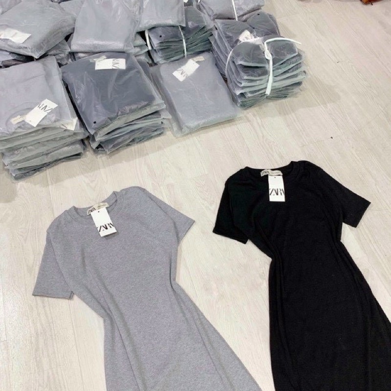 ĐẦM BODY XẺ TÀ TAY NGẮN