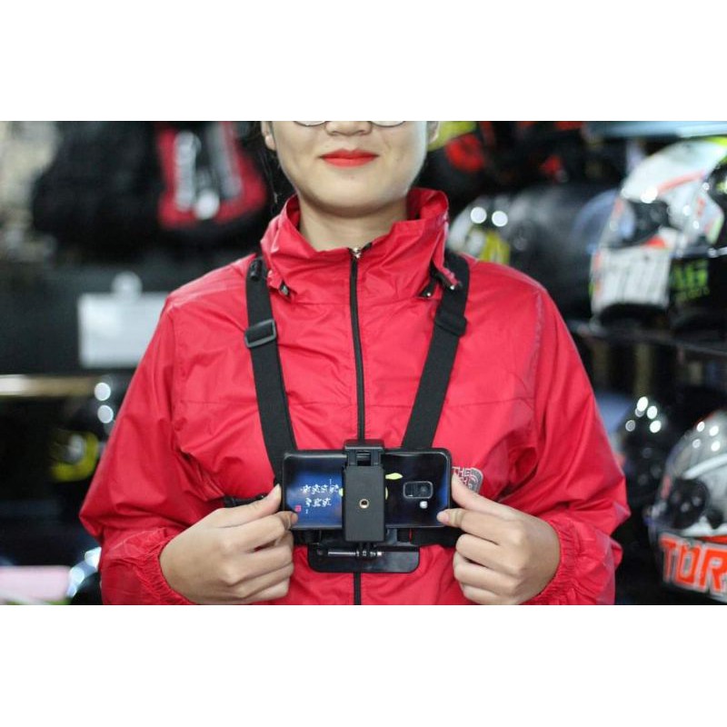Dây đeo ngực cho Điện thoại làm camera hành trình 2 trong 1 - BIKER 176 | BigBuy360 - bigbuy360.vn