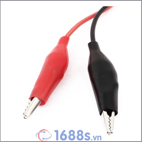 Dây Điện Kẹp Cá Sấu dài 1m (1 cặp dây đỏ &amp; đen) - 1688s.vn