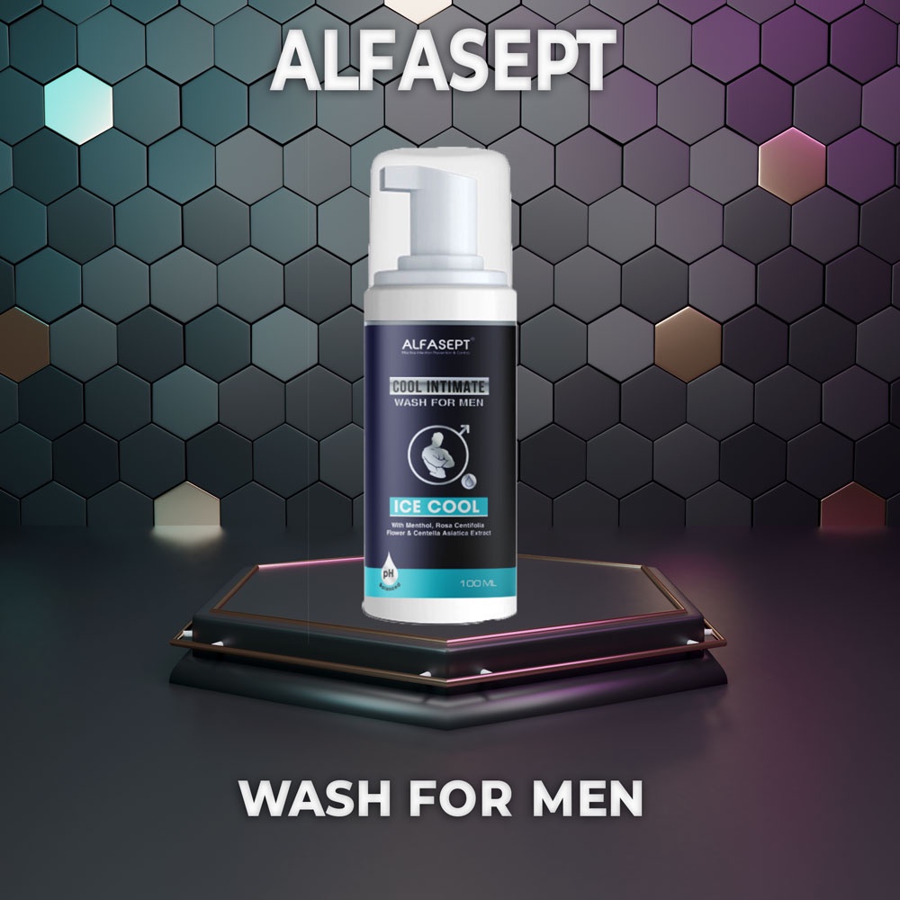 Bọt Vệ Sinh Nam ALFASEPT Intimate Wash For Men Giúp Làm Sạch Nhẹ Nhàng, Khử Mùi, Ngăn Ngừa Nấm Ngứa Lọ 100ml