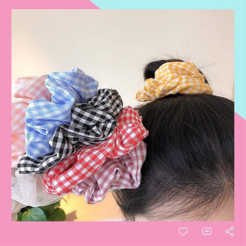 Dây chun buộc tóc vải scrunchies SC01