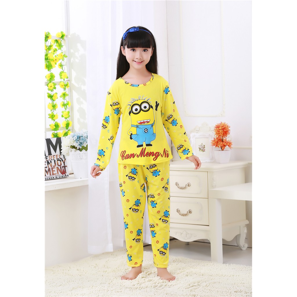 Quần áo Pijama họa tiết hoạt hình đáng yêu cho trẻ em