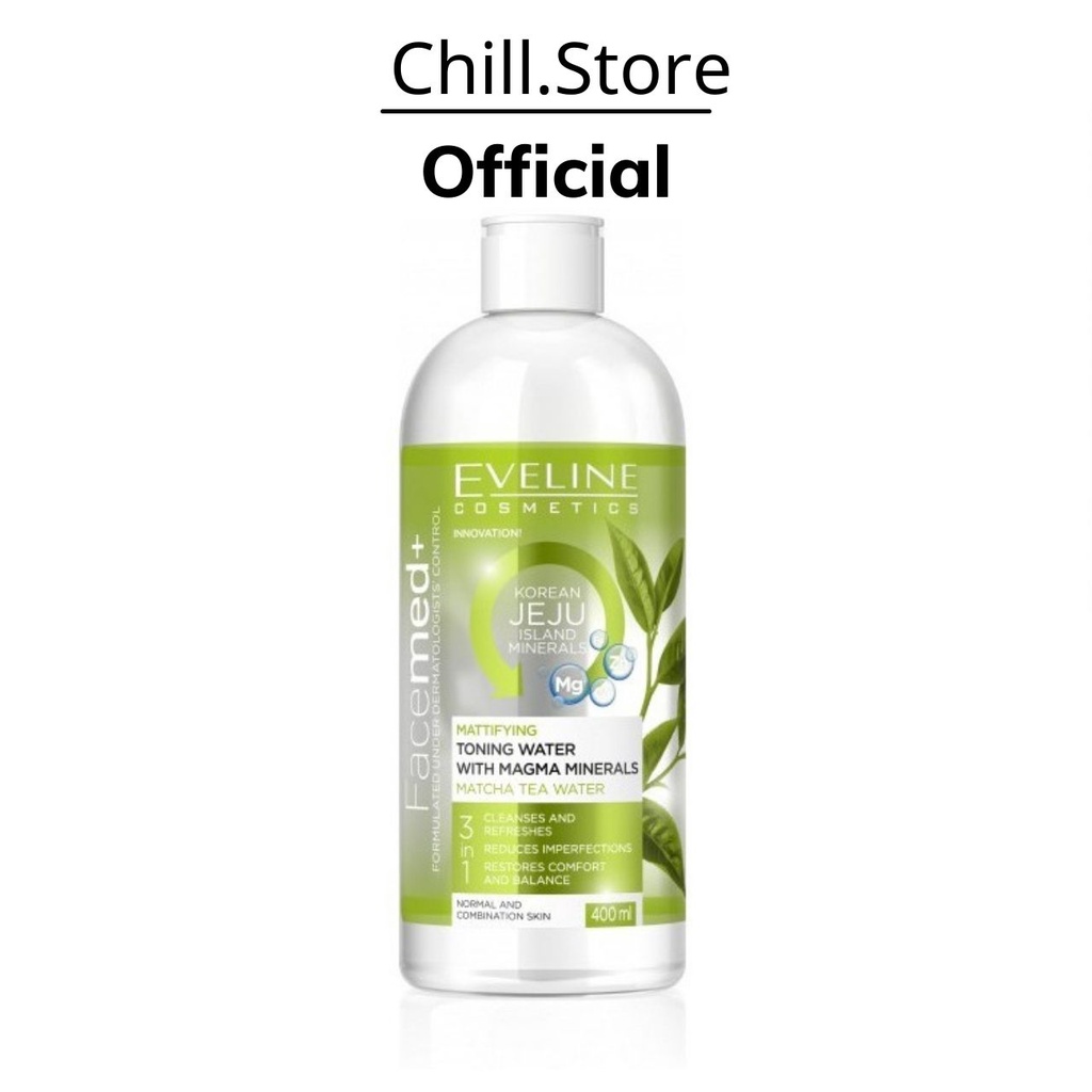 Nước Hoa Hồng Eveline Kiềm Dầu 400ml Facemed Toner