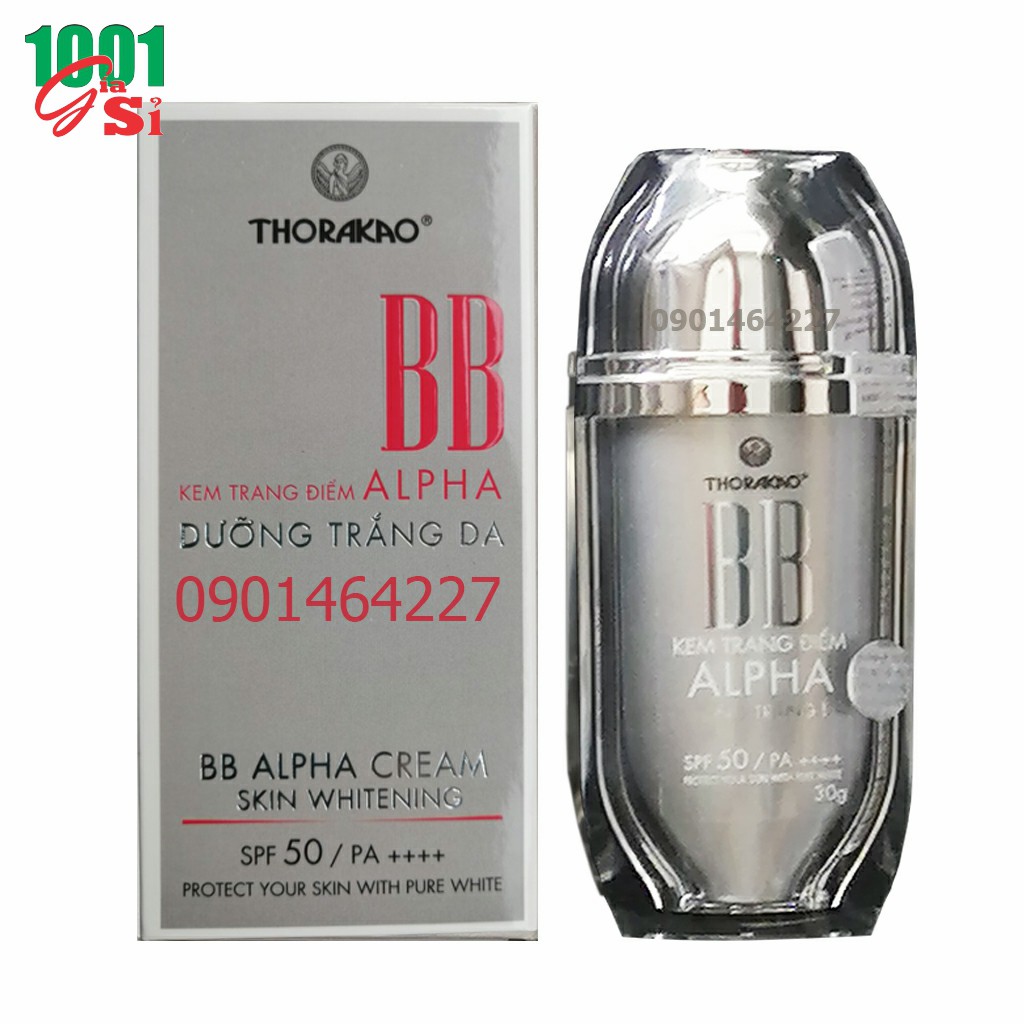 Kem trang điểm dưỡng trắng da, mềm mịn, che khuyết điểm Thorakao BB Alpha 30g