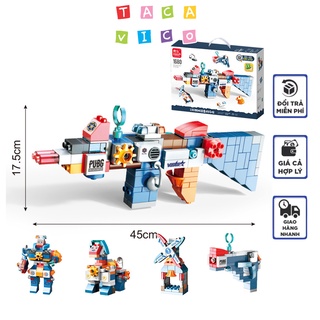 Lego Feelo 130 chi tiết:TACAVICO.bộ xếp hình lego súng AK, lego cho bé trai, đồ chơi lắp ráp, đồ chơi xếp hình