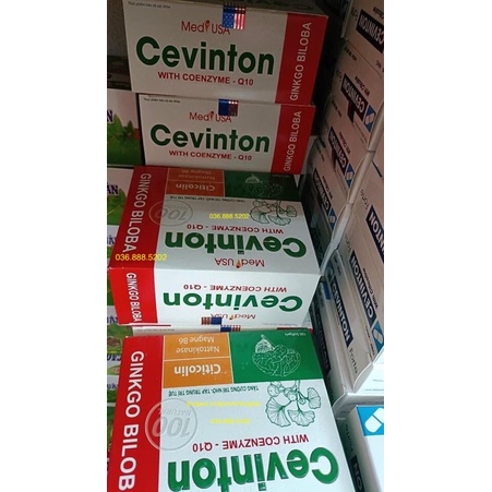 CEVINTON with coenzym Q10 Hoạt huyết dưỡng não Ginkgo Biloba Extract 360mg - 100 viên