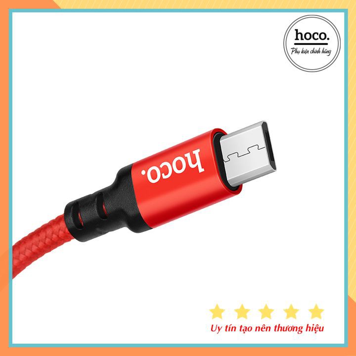 Cáp Sạc Nhanh Dây Dù Hoco X14 Micro Dành Cho Android - Chính Hãng - Bảo Hành 12 Tháng