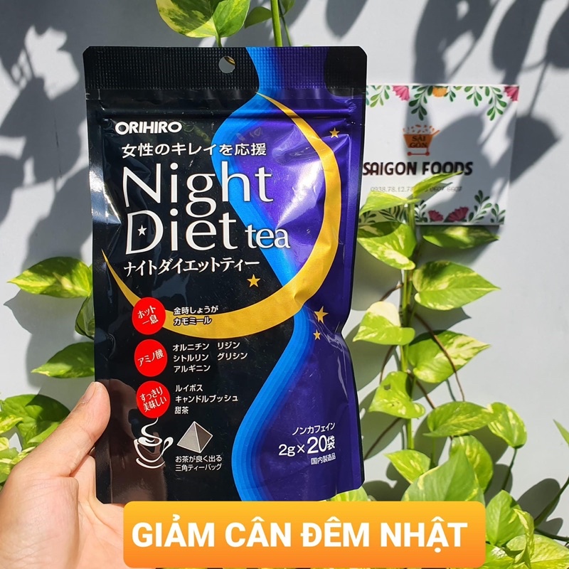 [Hàng _ Nhật]  Trà Đêm O.ri.hi.ro Night Diet Tea giảm cân Nhật Bản