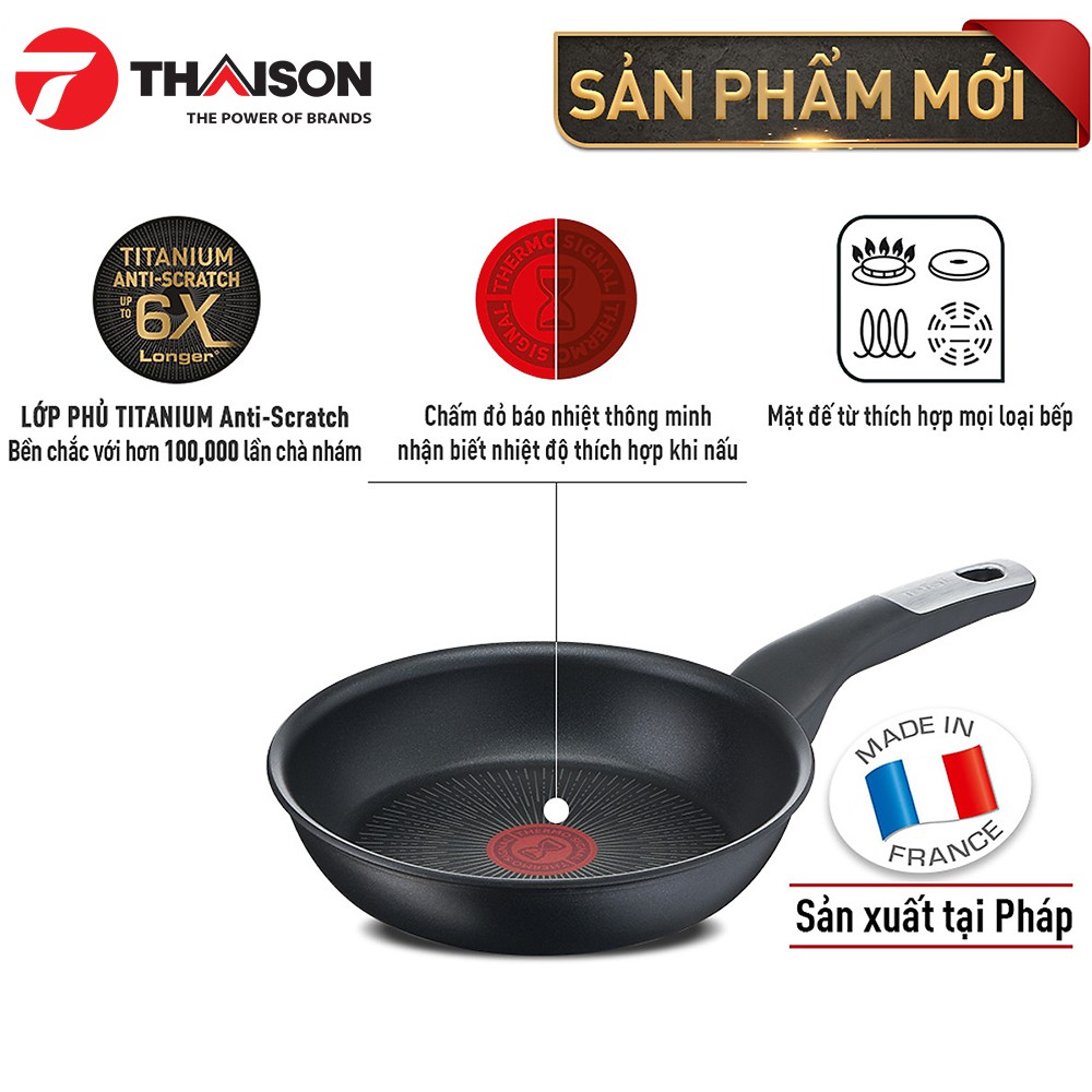 Chảo từ Tefal Unlimited 20 22 24 26 28cm nhập khẩu Pháp, chống dính hiệu quả.