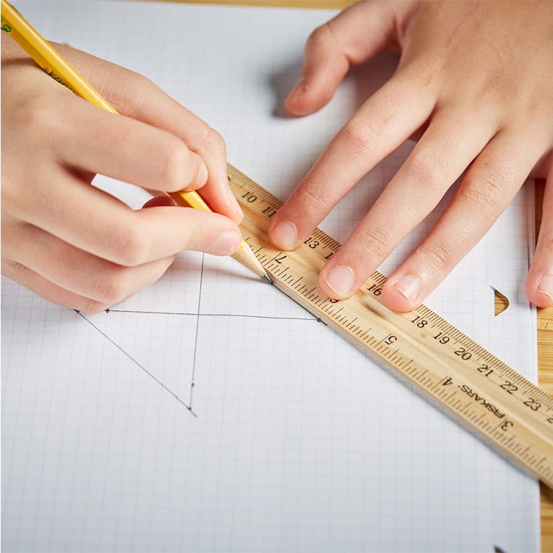 Thước Gỗ Đo Lường 15 / 20cm Tiện Dụng Cho Học Sinh