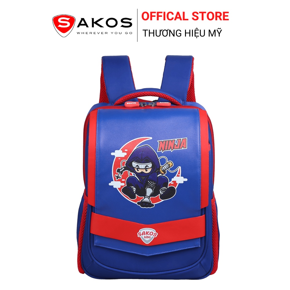 Balo Học Sinh Thời Trang SAKOS KID GENIUS - Họa Tiết Dễ Thương, Siêu Nhẹ, Chống Gù, Bảo Vệ Đôi Vai Và Cột Sống Của Trẻ