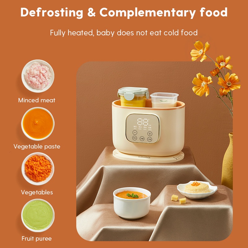 Máy hâm sữa và tiệt trùng bình sữa BOBODUCK F6265 thông minh đa năng