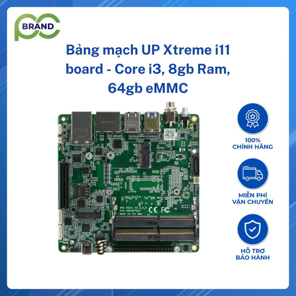 Bảng mạch UP Xtreme i11 board, Core i3, 8gb Ram, 64gb eMMC - Brand PC