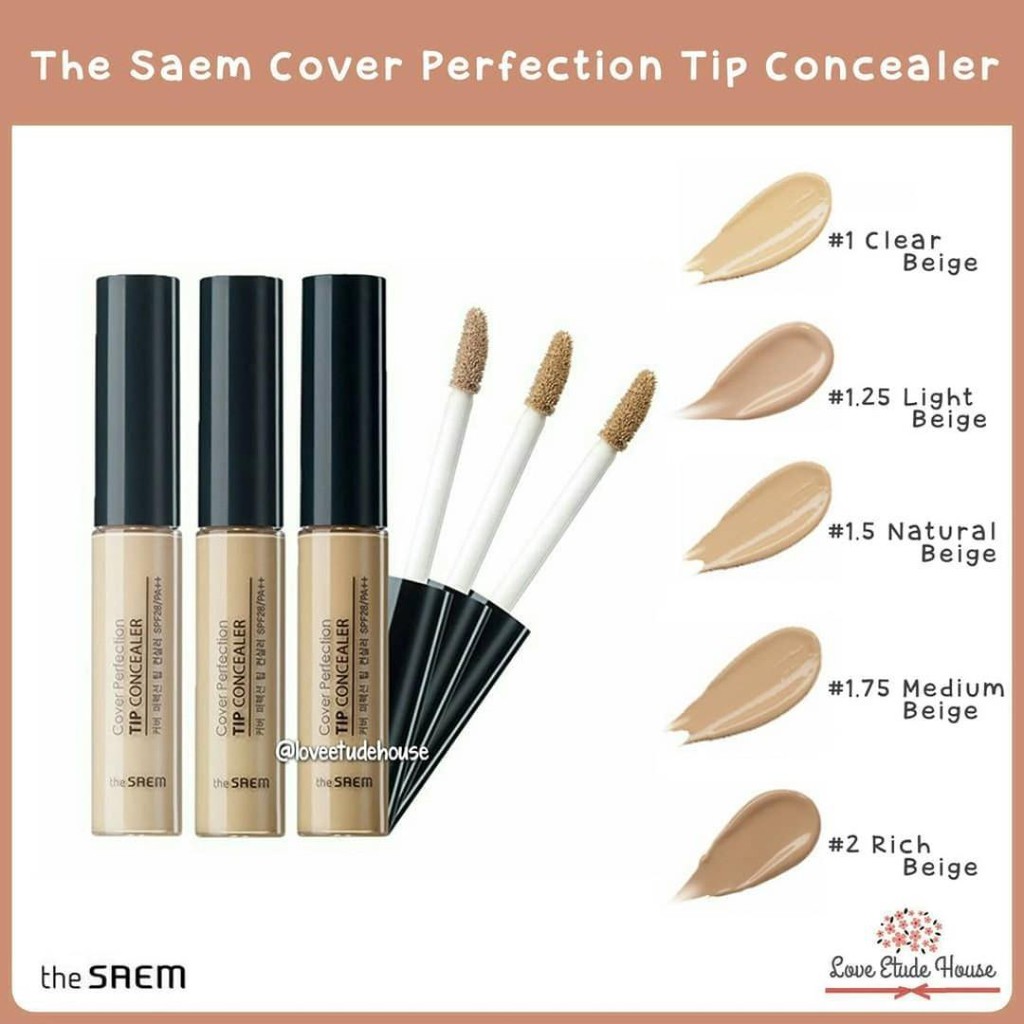 Che khuyết điểm The SAEM Cover Perfection Tip Concealer 6.5g