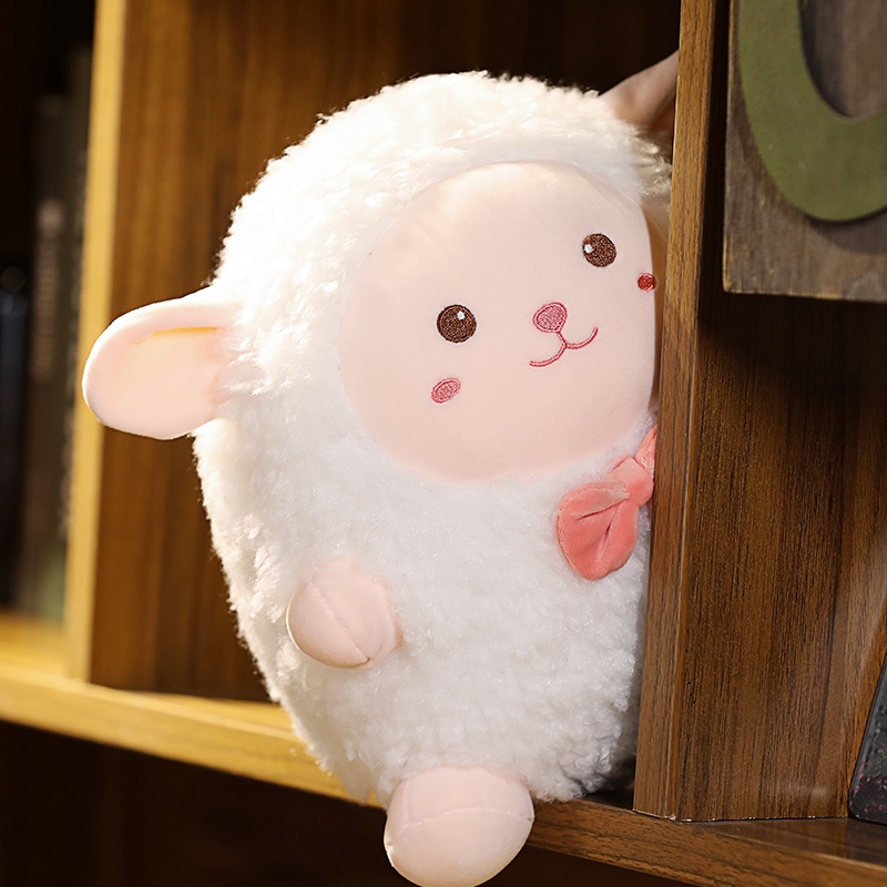 Gối nhồi bông hình chú cừu thiên thần mềm mại làm quà tặng sinh nhật/ trang trí phòng cho bé gái 25/35/45cm