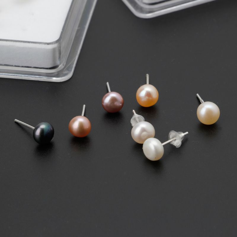 Set 10 Đôi Bông Tai Ngọc Trai Giả Màu Sắc Thời Trang Cho Mẹ Và Bé