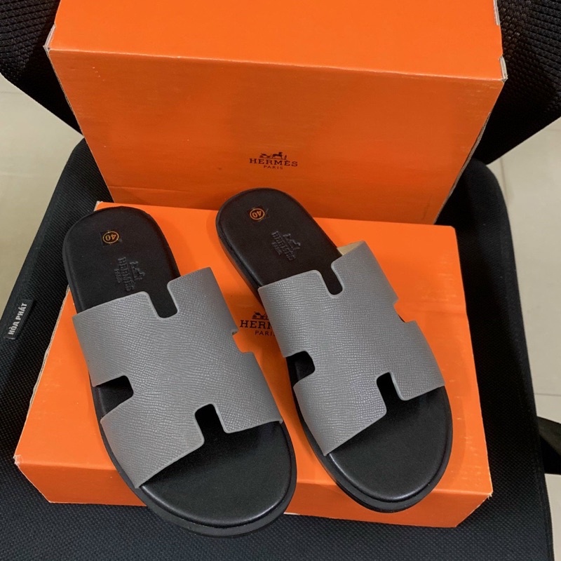 Dép H quai da bò 100%  (không kèm hộp)