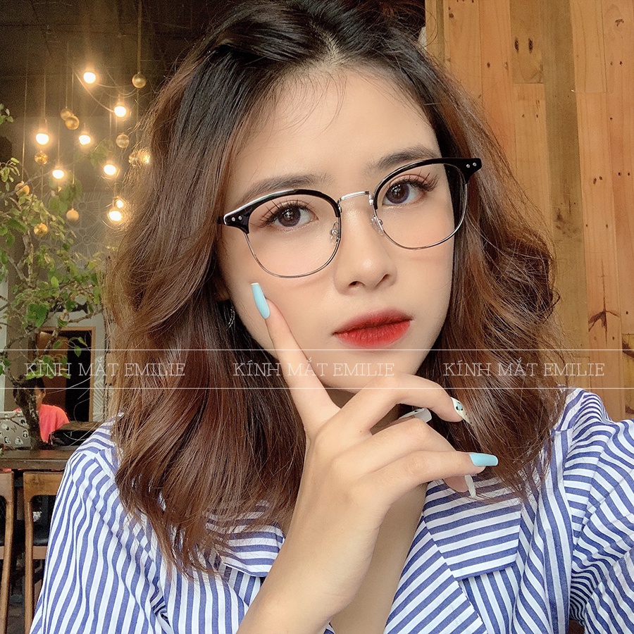 Gọng kính nam nữ, Clubmaster 9095 Nhiều màu dễ đeo Siêu hot 2022, Emilie Eyewear