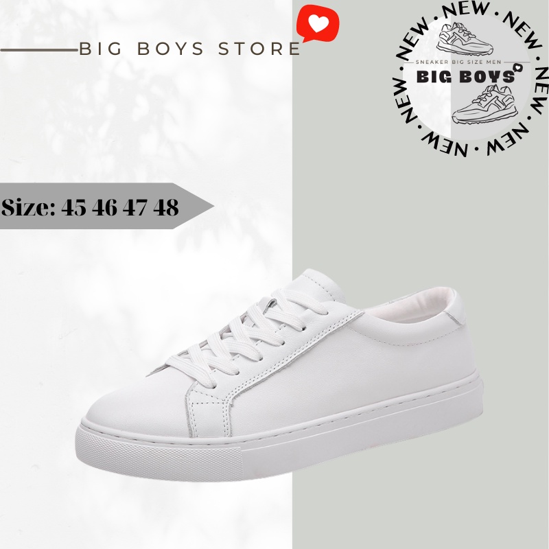 GIày Nam Big Size Đế Bằng Classic - Giày Sneaker Thời Trang Nam Da Siêu Bền Size Lớn 45 46 47 48