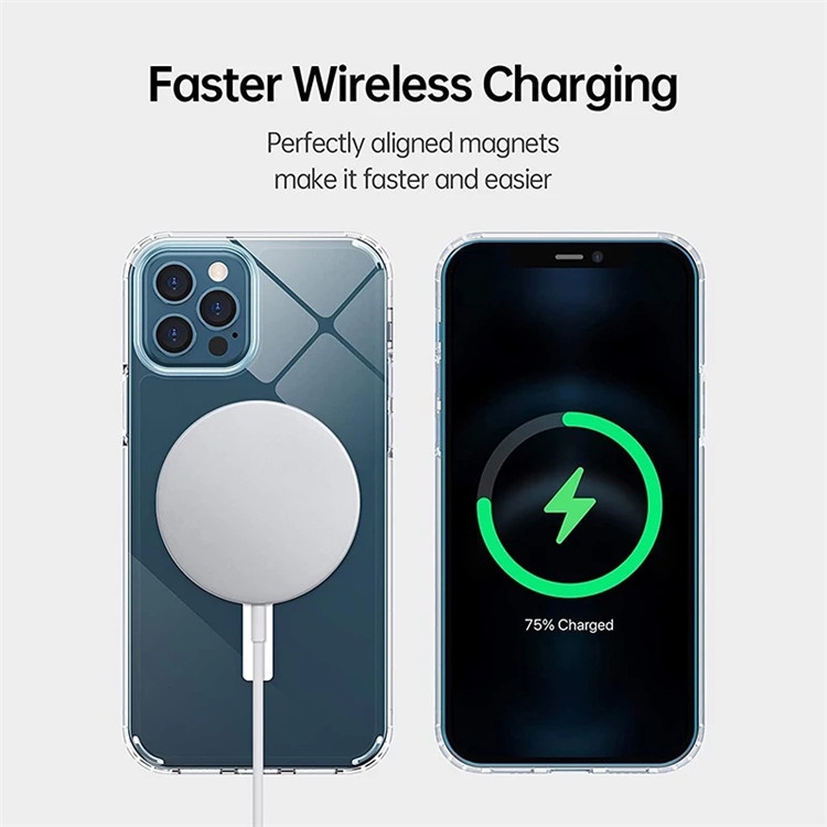 Ốp Điện Thoại Từ Tính Trong Suốt Chống Sốc Cho iPhone 11 12 13 14 Pro MAX XR X XS MAX 7 8 Plus 7 8