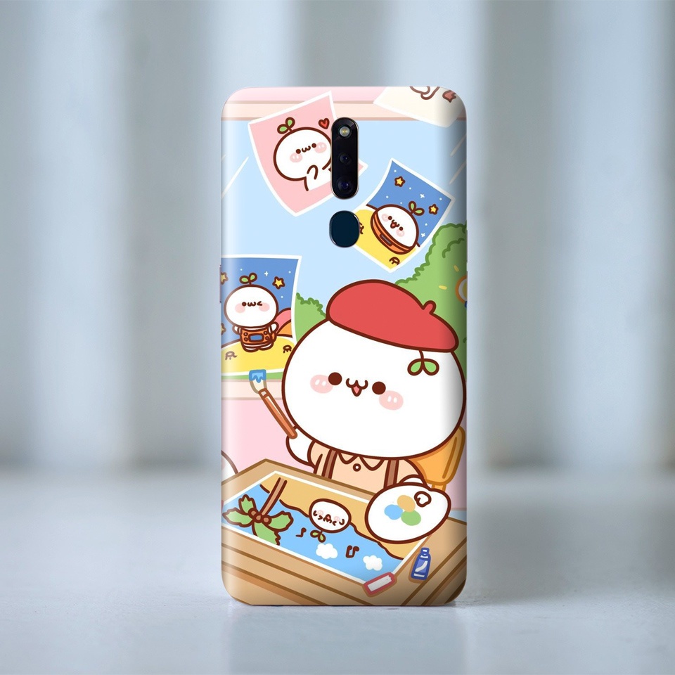 Miếng Dán Skin Điện Thoại In Hình Bánh Bao Cute 2 Cho Iphone 7/ 8/ X/ XS/ 11/ 11 Pro Max Và Các Dòng Máy Android