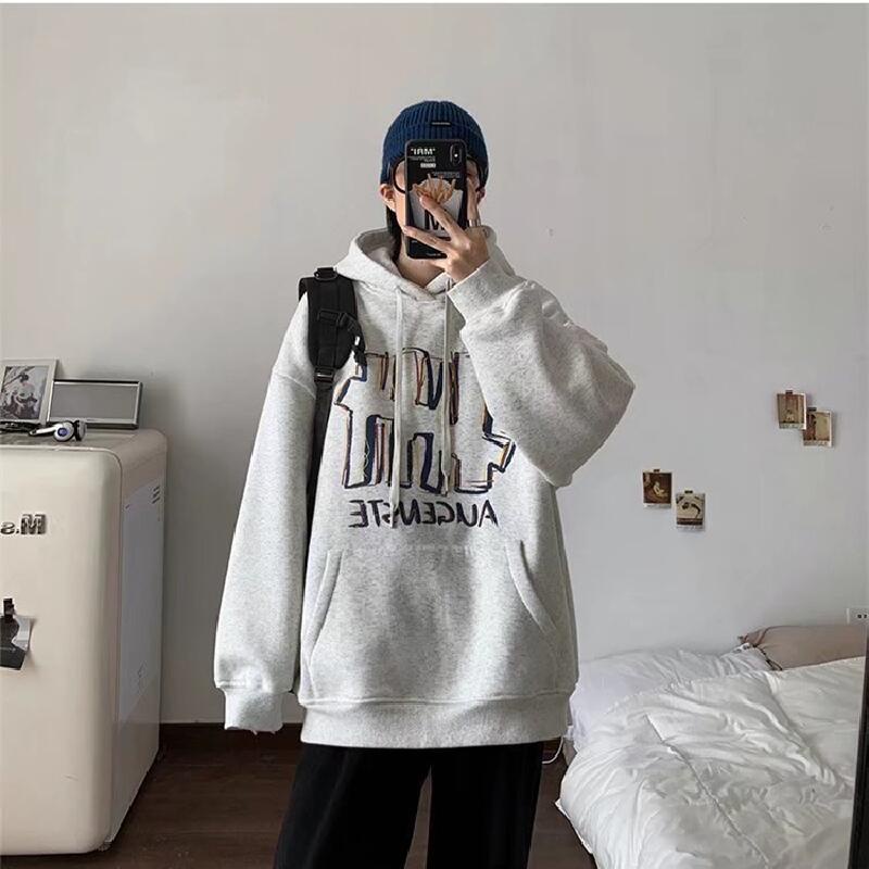 Áo Hoodie Thể Thao Tay Dài In Chữ Graffiti Phong Cách Hàn Quốc Thời Trang Mùa Đông Cho Nam Giới Size M-8XL