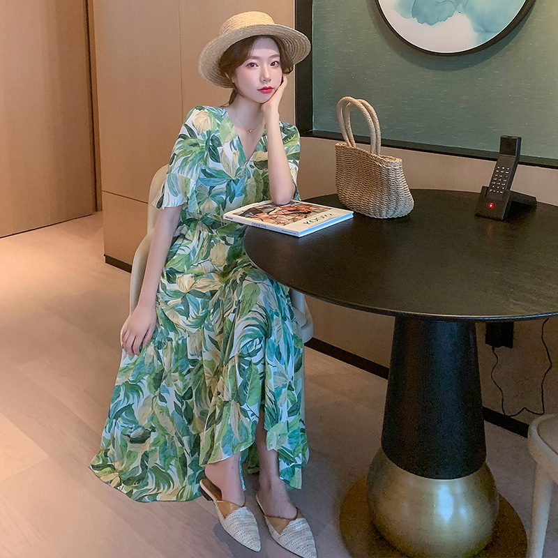 Đầm tay lửng họa tiết hoa phong cách thời trang dành cho nữ