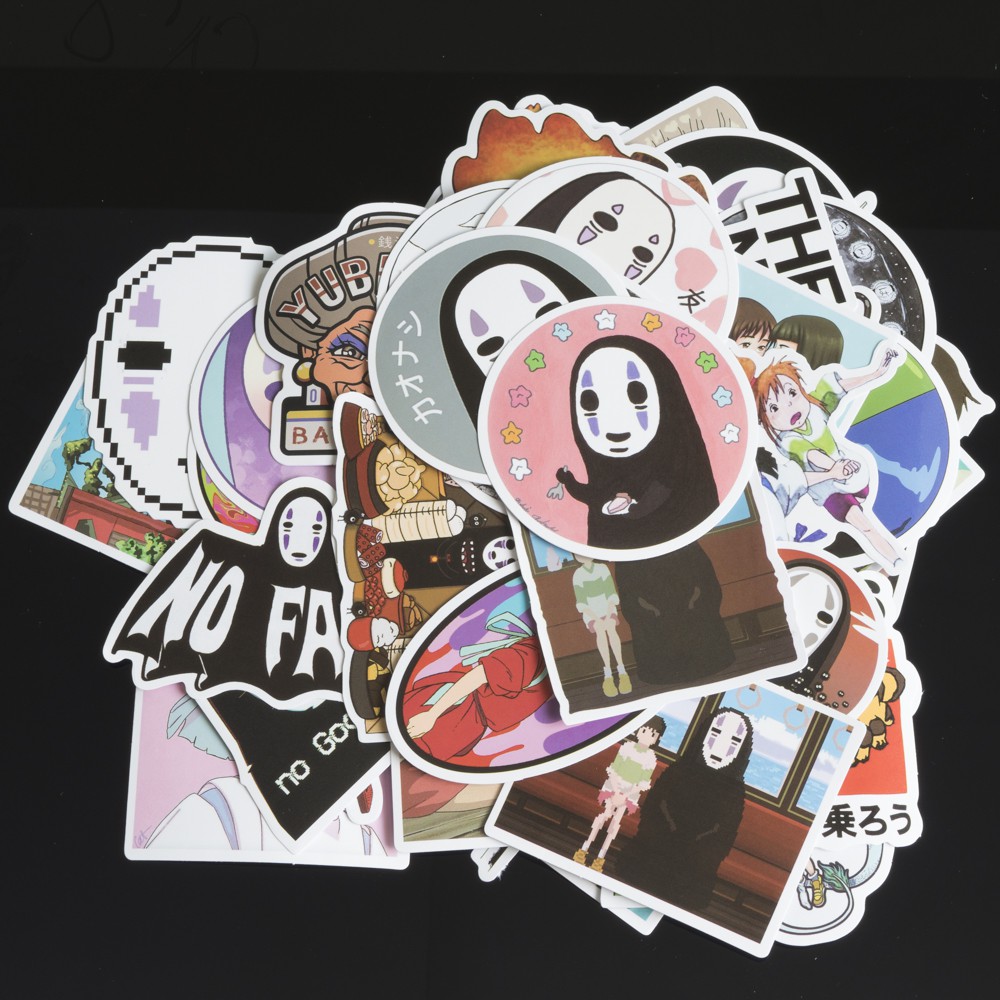 Bộ miếng dán sticker, stickers cao cấp chủ đề SPIRITED AWAY - Totoro trang trí Vali Laptop Mũ Bảo Hiểm Xe Máy Xe Đạp Đàn