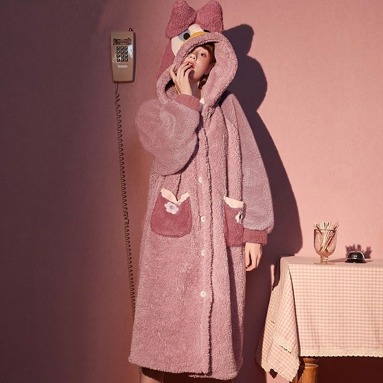 Áo choàng chất nỉ dày dặn phong cách thu đông thời trang xinh xắn cho nữ