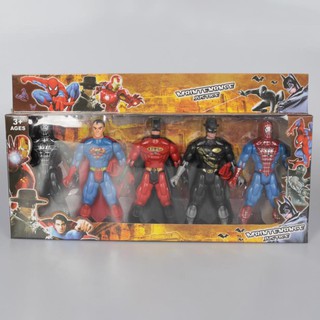 Đồ chơi trẻ em Vỉ đồ chơi siêu anh hùng 5 nhân vật cực HOT người nhện superman ...