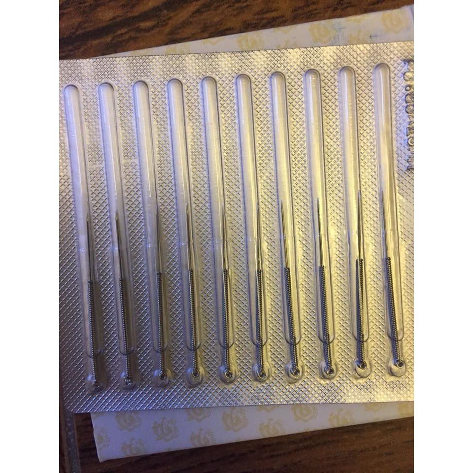 Vỉ 10 Kim Dài Đốt Nốt Ruồi Vỉ Kim Châm Cứu Gắn Máy 5 in 1 Máy Đốt Nốt Ruồi