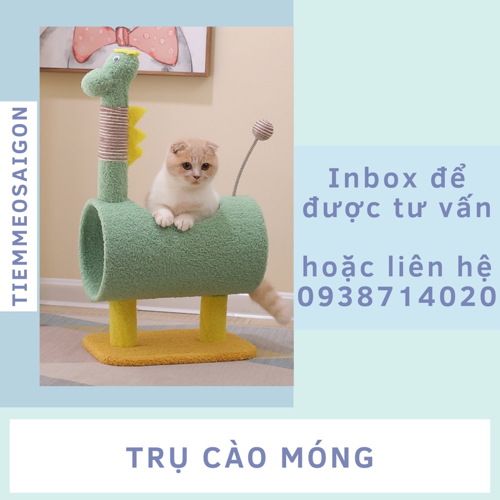 Trụ Cào Móng Cây Cào Móng Nhà Cây Cào Móng Cat Tree Kèm Đồ Chơi Cho Mèo Xả Stress Chất Liệu Bền Tốt Mềm Mại