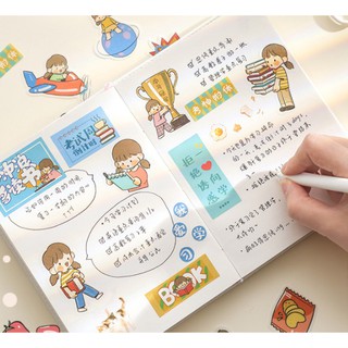 Set sticker cô gái siêu đáng yêu