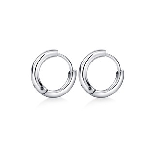 Bông tai nam inox khuyên tròn 12mm BT233 - 2 chiếc