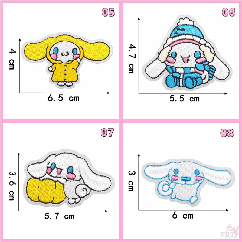 ♥ Miếng Dán Tự Dính Hình Melody & Cinnamoroll Ngọt Ngào ♥ 1 Phụ Kiện Thêu Ủi Vào Quần Áo