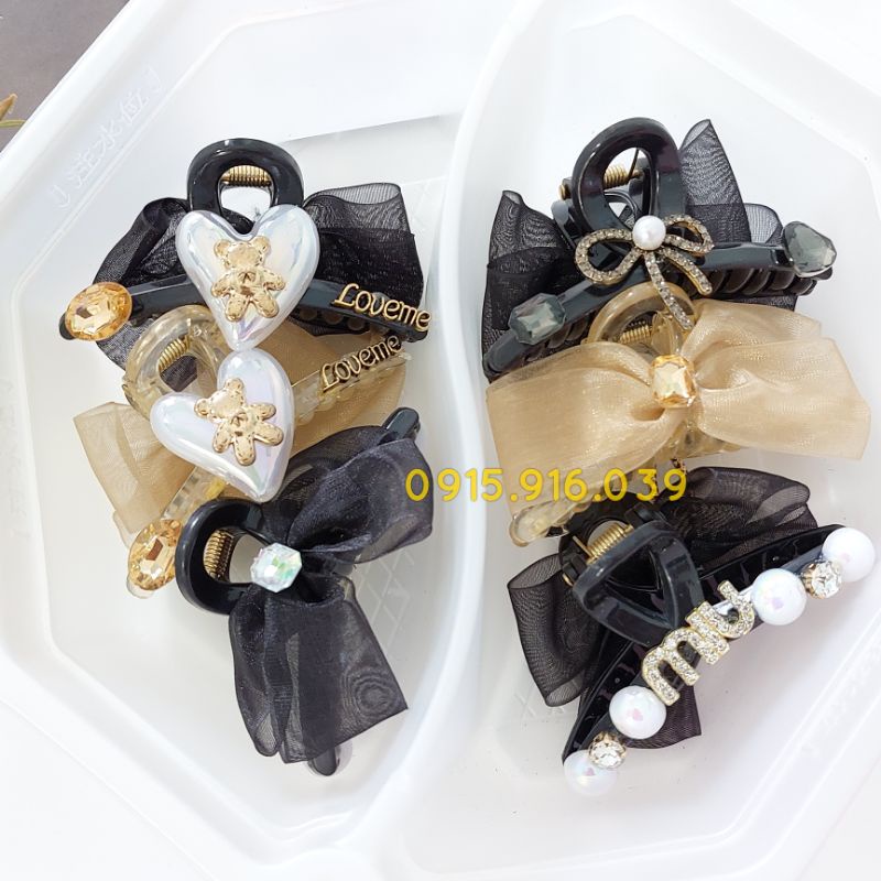 Kẹp Tóc Nơ Hai Mặt Cỡ Nhỏ Dễ Thương Cho Nữ