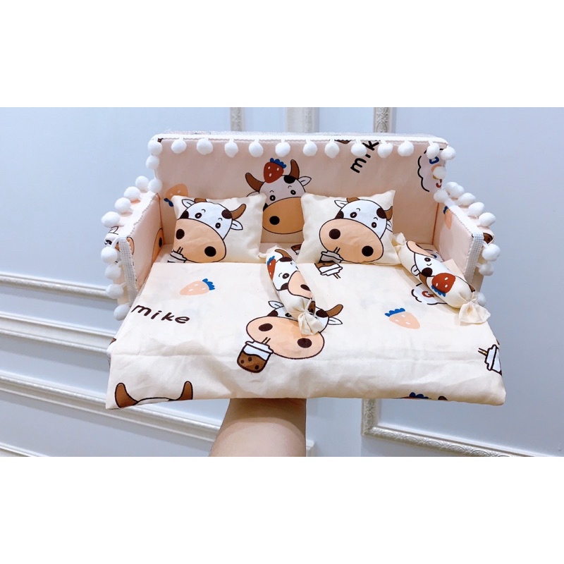 Giường đôi cho búp bê 5inch