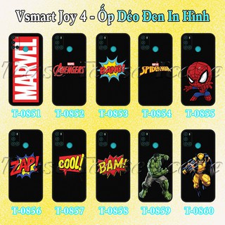 Ốp lưng vsmart joy 4 - ốp dẻo đen in hình bst siêu anh hùng chibi