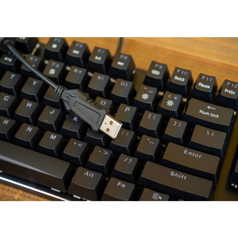 Bàn phím cơ E-DRA EK389 - Outemu switch - Keycap ABS Double Shot - Led siêu sáng màu trắng - Hàng chính hãng