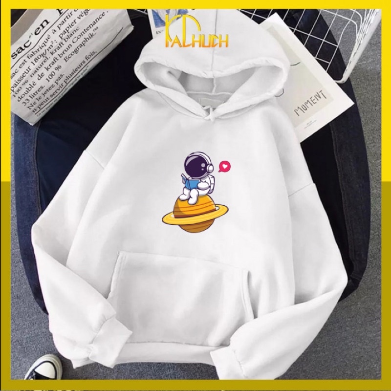 Áo hoodie nam nữ in Phi Hành Gia cực đẹp, vải nỉ dày dặn thích hợp mặc cặp