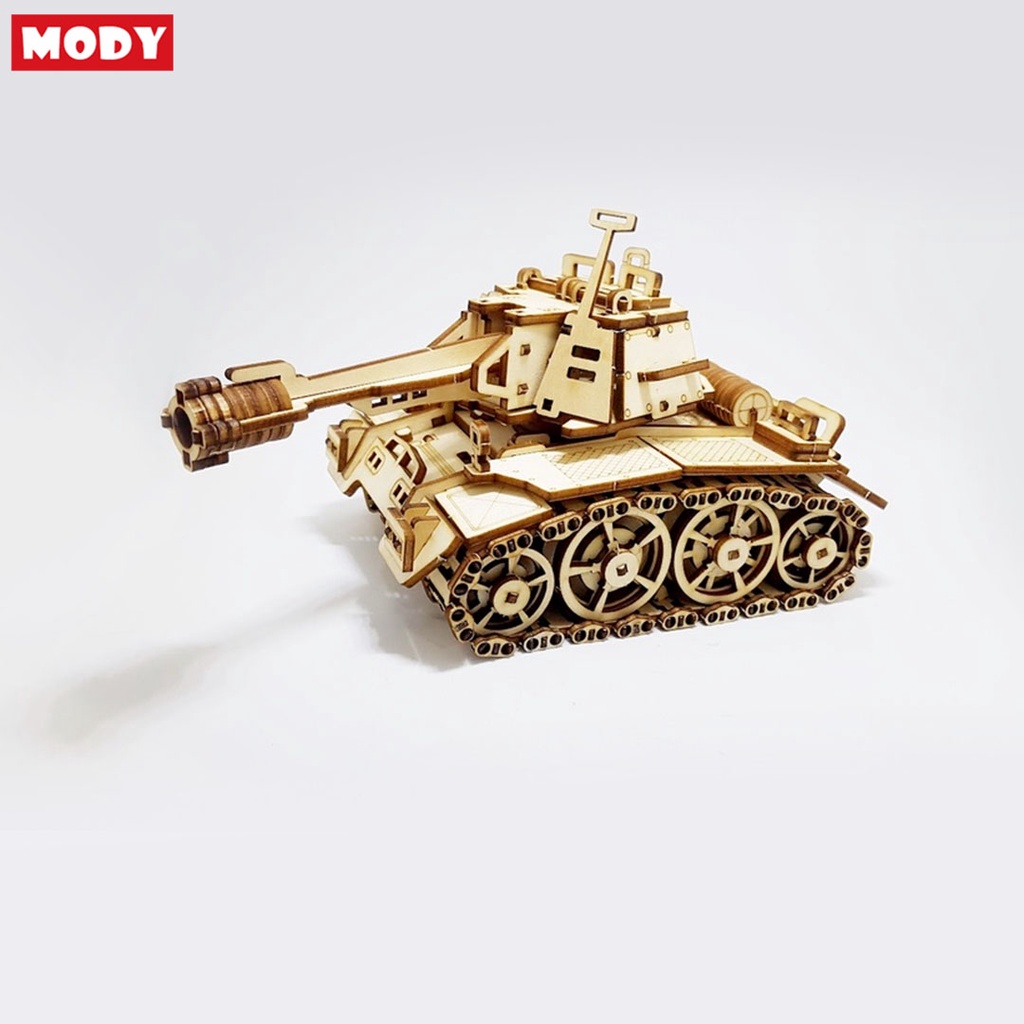 Mô hình lắp ráp xe tank 3D bằng gỗ Mody M3008