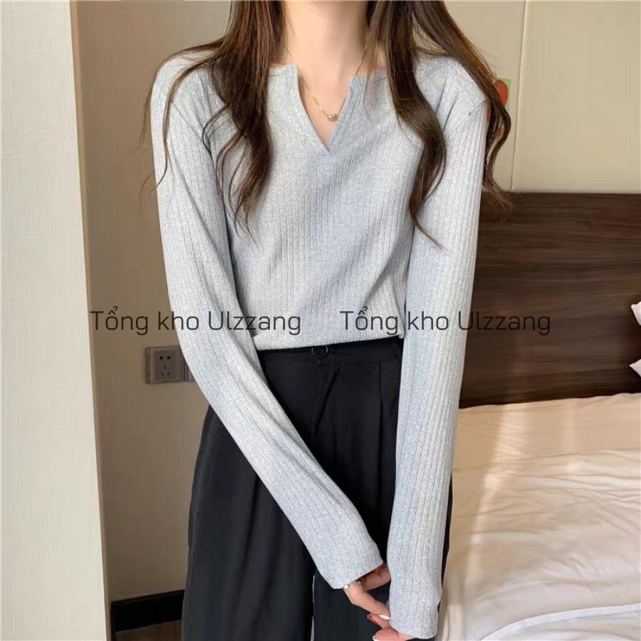 Áo Len Croptop Dài Tay Chất Len Gân Mềm Mịn Phong Cách Hàn Quốc | WebRaoVat - webraovat.net.vn