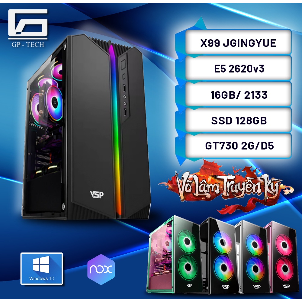 Máy PC thanh lý TL03 cày Nox nhẹ nhàng, E5 2620v3 - X99 JGingyue Game VLTK Fo4 CF Audition phà phà