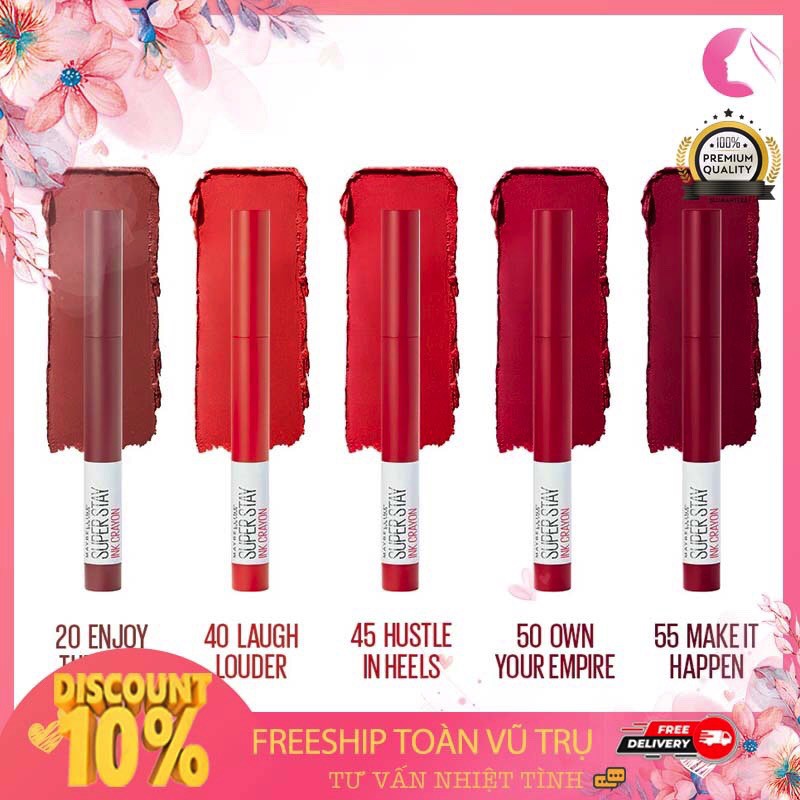 SON BÚT CHÌ MỊN LÌ 8H LÂU TRÔI MAYBELLINE 1.2g SUPERSTAY INK CRAYON