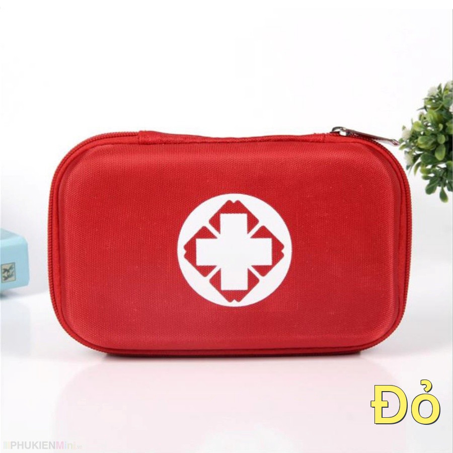 Hộp túi du lịch đựng đồ dùng y tế sơ cứu khẩn cấp nhỏ gọn, hộp khung cứng chống sốc, móp méo (không gồm dụng cụ y tế)