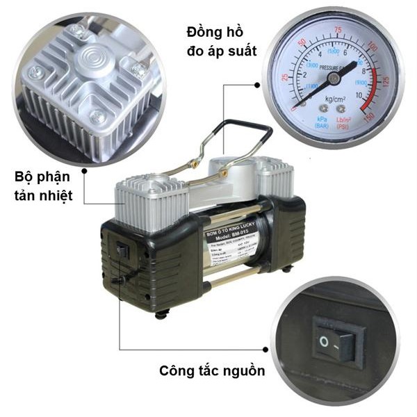 Bơm lốp ô tô RLEAO- bơm mã lực lớn- Better Car